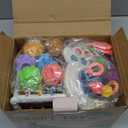 Baby Toys 6-12 Months, Montessori Toys for 1 Year Old, Silicone Pull String Teether Toy, Stacking Building Blocks Infant Toddler Toy 0-3, Shape Bin Sensory, Baby Boys&Girls Gifts Set