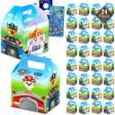Paw Patrol Treat Boxes Set for Celebrations - Bundle with 24 Favor Boxes for Birthdays, Prizes, Plus Stickers, More | Paw Patrol Party Favors for Boys, Girls