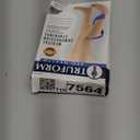 Truform 20-30 mmHg Compression Stockings for Men and Women, Thigh High Length, Dot-Top, Open Toe, White, Large