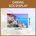 PoGoXiPoYo Italy Amalfi Coast Wall Art Canvas Prints Mediterranean Positano Europe Italian Travel City Landscape Pictures Wall Decor for Bedroom Living Room Office 16x24inch