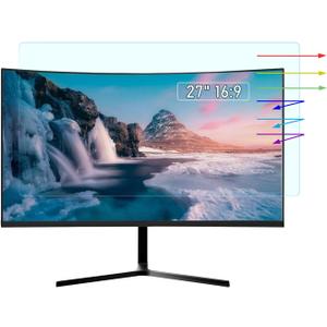 YINOVEEN 27 Inch Anti Blue Light Anti Glare Screen Protector for Universal Diagonal 27" with Aspect Ratio 16:9 Standard/Curved Monitor &Touchscreen, Protection Eyes Filter(23.5" x 13.3" /W x H)