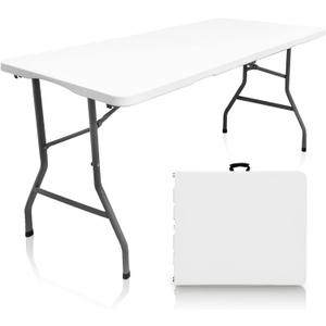 Plastic Folding Table, 5 FT Folding Table, Portable Tables for Dining Parties Card Picnic Camping