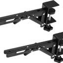 2 Sets Desk Extender Holder Support, Foldable Steel Bracket Extender Keyboard Rack Folding Shelf Brackets with C-Clamp, for Corner Keyboard Tray (Tray Not Included)