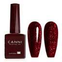 CANNI Dark Burgundy Glitter Red Gel Nail Polish, 1Pcs Sparkle Bright Red Gel Polish Color High Gloss Soak Off U V Nail Manicure Salon DIY