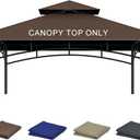 Grill Gazebo Replacement Roof, 5x8ft Outdoor BBQ Gazebo Canopy Cover, Double Tiered Grill Gazebo Replacement Roof for #L-GG001PST-F