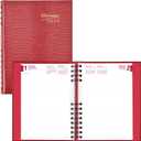 2 x Brownline 2025 CoilPro Daily/Monthly Planner, Untimed Journal, 12 Months, January to December, Twin-Wire Binding, 8.25" x 5.75", Bright Red (CB389C.RED-25) (Standard)