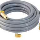 25 FeeT 1/2 inch Natural Gas Hose with Quick Connect Fittings, Natural Gas Hose fit for BBQs Grills, Pizza Ovens, Patio Heater and More NG/Propane Appliance