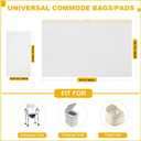 Bedside Commode Liners with Pads | 100 Commode Bags+100 Absorbent Pads | Leak-Guard | Rapid Absorption | Lemon Scented | Bedpan | Bedside Commode | Camping Toilet (Yellow+white)