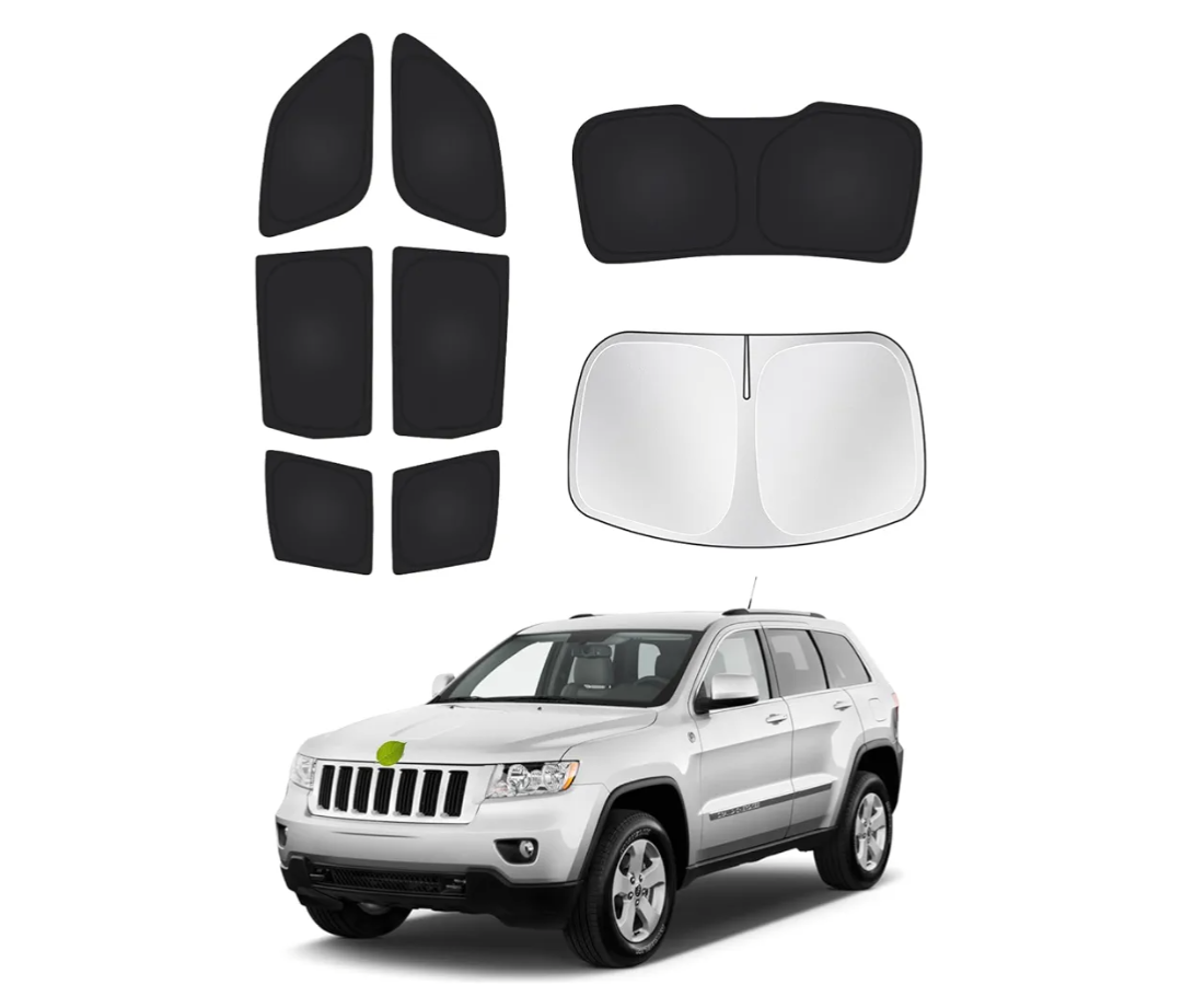 Windshield Sun Shade for Jeep Grand Cherokee 2011-2021 Side Rear Window Shade Cover Sun Visor Shield Privacy Protection Keep Vehicle Cool Black 8PCS
Amazon's Choice