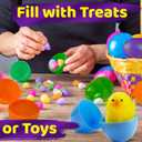 stargo 36 Pack - Plastic Easter Eggs Empty 3.2 Large Plastic Eggs Fillable for Easter Egg Hunt, Easter Egg Basket, Party Favor, Surprise Egg. Set of Bright Multicolored Eggs