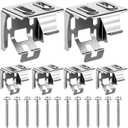 Jetec 6 Pieces Mini Blind Brackets for Window Blinds, with Screws (1.18x1.18 Inch)
