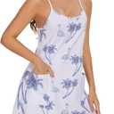 UURUN Mini Dress for Women, One Piece Sleeveless Adjustable Spaghetti Strap with 2 Pockets (XL)