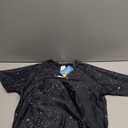 Halcurt Women's Short Sleeve Rash Guard Swimsuit Top with Built in Bra Swim Shirt UPF50+ Quick Dry Bathing Suit Black Galaxy Stars XL