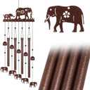 Elephant Wind Chimes for Outside,Memorial Wind Chimes Gifts for Women and Grandma,Patio Garden Decor,Windchime in Loving Memory Outdoor Decoration for Yard, Patio, Porch, Lawn, Landscape