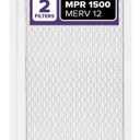 Filtrete 12x20x1 AC Furnace Air Filter, MERV 12, MPR 1500, CERTIFIED asthma & allergy friendly, 3 Month Pleated 1-Inch Electrostatic Air Cleaning Filter, 2-Pack (Actual Size 11.81x19.81x0.78 in)