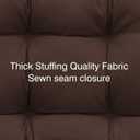 QILLOWAY Outdoor Chair Cushion for Patio Furniture, Waterproof Patio Cushions Set of 2 with Ties, Fade Resistant Replacement Pads for Outdoor Rocking Chairs,Coffee