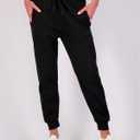 Real Essentials 3 Pack: Women's Ultra-Soft & Warm Fleece Joggers Sweatpants with Pocket (XXL)