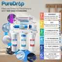 PureDrop RTW5U Reverse Osmosis Water Filter System with UV Protection, 6-Stage Under Sink RO Water Filtration System with Patented Top-Mount Faucet and 3 Extra Pre-Filters