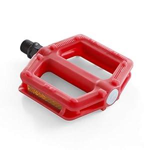 BW Youth Bicycle Pedals – Kids Sized Bike Pedals with 9/ 16 Spindle – Red