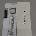 Slim Watch Band Compatible with Apple Watch 41mm 45mm 42mm 44mm 40mm 38mm Metal stainless steel Watchband suitable for iWatch 9/8/7/6/5/4/3/2/1/SE series Women Luxury strap (Silver and Gold)