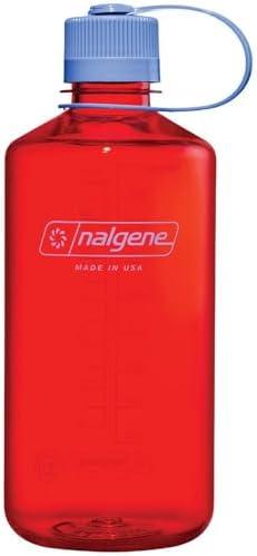 Nalgene Water Bottle - Lightweight Sustain Tritan BPA-Free Shatterproof Bottle for Backpacking, Hiking, Gym, 32 OZ, Narrow Mouth, Marmalade Orange