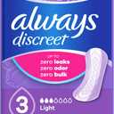 Always Discreet Adult Incontinence Pads for Women, Drier, 3 Drop Regular Length, Light Absorbency, Pads for Bladder Control Management, Bladder Leaks, & Postpartum Pads, 90ct