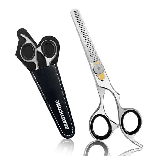 BEAUTICONE Thinning Shears for Hair Cutting, Professional Barber Hair Scissors, texturizing shears for Women/Men Trimming, Salon, Hair Layering scissor, Stainless Steel