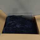 Uttermara Weighted Blankets for Adults Queen Size, 15lbs 60x80 inches Blanket with Soft Warm Plush Sherpa Fleece, Washable Thick Heavy Throw for Sleep, Anxiety and Calming, Navy Blue