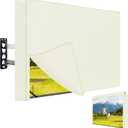 Easy-Going Outdoor TV Cover with Roll Up Front Flat - Waterproof & Weatherproof for 52-55 inch Flat Screen TV, Beige