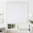 Joydeco No Drill Light Filtering Cellular Shades, 58" W x 64" H, White