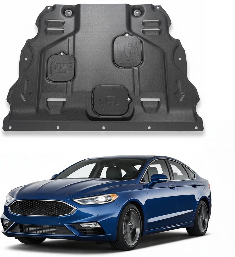 Front Engine Splash Shield Fit for 2015-2022 Ford Edge/Ford Fusion 2013-2019, Direct Replacement Engine Splash Guard,Engine Guard for Underbody Protection