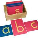 Montessori Lower Case Sandpaper Letters w/Box