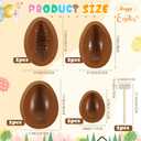 RoundFunny 8 Pcs Easter Egg Molds with 2 Pcs Wood Hammer 3D Breakable Silicone Chocolate Molds Non Stick DIY Easter Egg Mold for Party Candy Mousse Cake Dessert Baking Basket Gift Decorations