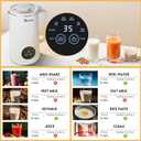 8-IN-1 IAGREEA Nut Milk Maker Machine, 35 oz Soy Milk Maker, Oat, Soy, Plant Based and Dairy Free Beverages, Juice, 2H Keep Warm Countertop Blender, 10 Blades, 12H Delay Start, BPA-Free, Self-Cleaning, White