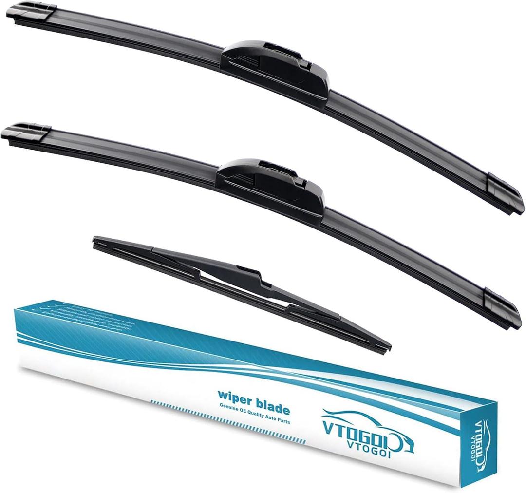 Wiper Blades With Rear Wiper Blades Set For 2015-2021 Kia Sedona Automotive Replacement Windshield Wiper Blades,That Meet OEM Quality Easy DIY Install 26"+18"+12" (Set of 3)