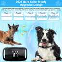 Bark Collar, 2 Pack Dog Bark Collar for Medium Large Dogs 15-120Lbs | No Shock Bark Collar with Beep Vibration & 7 Adjustable Sensitivity, IPX7 Waterproof Rechargeable Anti Bark Collar