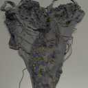 Lilosy Women Sexy Lace Up Floral Embroidered Teddy Babydoll Lingerie Bodysuit Top Mesh Sheer One Piece See Through Grey, X-Large