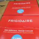 Frigidaire Mini Personal Fridge Cooler, Countertop, Holds Up to 10L/15 Cans, Brushed Black Stainless Rugged Design, Portable for Skincare, Makeup, Car, Office, Bedroom, Dorm Room, or Cabin