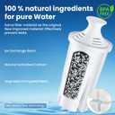 5 Pack Water Filters Compatible with Brita Pitchers, BPA-Free, US Standard, Fits Water Pitchers and Dispensers, Reduces Copper, Cadmium and Mercury Impurities, 50 Gallons