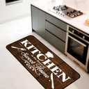 Farmhouse Kitchen Mats for Floor,Cushioned Anti Fatigue Rugs for Kitchen,48"x20" Laundry Rug for Laundry Room-Wood Texture with Wording (001)