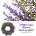 26'' Large Lavender & Eucalyptus Wreath for Front Door, Window - Artificial Eucalyptus Leaves Greenery Outdoor Wreath for Wedding Farmhouse Porch Wall Room Home Decor (Purple)