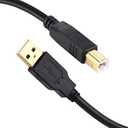 XBOHJOE USB Printer Cable 20 FT USB 2.0 Type A Male to B Male Printer Scanner Cable Cord for HP, Canon, Lexmark, Epson, Dell, Xerox, Samsung and More(20ft, Black)