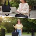 LOVEVOOK Tote Bag for Women, Lightweight Puffer Tote Bag with Compartments Quilted Shoulder Bag for Travel Work Teacher Nurse, Medium