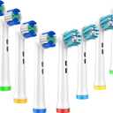 2 x Toothbrush Heads for Oral B Braun Replacement Heads, Professional Electric Toothbrush Heads, Precision Clean Brush Heads Refill Compatible with Oral-B 8000/Pro 9600/1000/ 3000/5000/7000 (8 Pack)