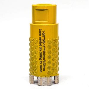 OSTEK 1-3/8'' Diamond Electroplated Dot Protection Diamond Core Drill Bits for Stone Granite (Yellow)