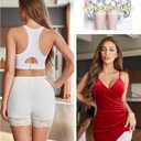 Avidlove Women's Under Shorts for Dresses Seamless Anti Chafe Underwear Smooth Boyshorts Lace Slip Shorts for Women (White)