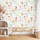 VEELIKE Watercolor Floral Wallpaper Peel and Stick Vintage Dreamy Flower Wallpaper for Girls Bedroom Nursery 17.7''x118'' Self Adhesive Boho Floral Wall Mural Contact Paper for Cabinets Shelves Drawer
