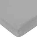 American Baby Company 100% Natural Cotton Fitted Mini Crib Sheet 38" x 24" - Soft & Breathable Small Nesting Portable Crib Sheet, Fits Pack N Play Mattresses, Ash Gray, for Boys & Girls
