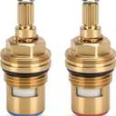 Faucet Ceramic Cartridge for Grohe 45882000 45883000, 1/2 Cold Hot Ceramic Cartridge, Brass Cartridge Replacement Parts, 2 Pack