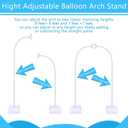 Balloon Arch Kit - Adjustable 8.2FT & 6FT Balloon Arch Stand with Base, Reusable Half Arch Balloon Stand Floor Frame for Birthday Wedding Baby Shower Holiday Graduation Events Decorations (White)